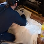 Gas insert cleaning