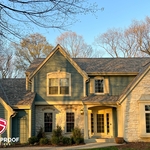Check out the stunning result of our latest project! A brand new roof and gutter system that not only looks amazing but also provides unparalleled protection for this beautiful home.