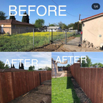 Replace chain link fence with wood fence