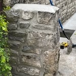 The front of the completed wall.