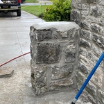 The backside of the wall
