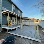 Split level deck with farmers porch