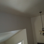 Ceiling area that is lacking insulation