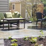 Patio and perennials.