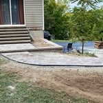 This is the walkway connecting the main patio area to the new landing and steps