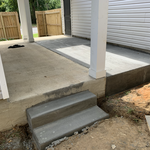 Concrete Patio Extension and Steps