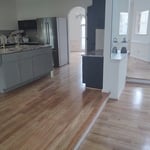 Kitchen Remodeling with New Hardwood Flooring.