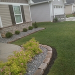 Bed edging and mulching