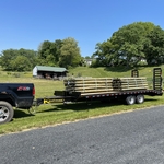 Hauling fence posts