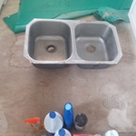 Sink out, prepped and ready to be repaired!!!