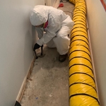 Saturated Carpet via Frozen Pipe Burst: Unfortunately help couldn’t fast enough for this property when moisture within the carpet began to breed mold growth upon the surrounding drywall. We came in before things got worse and immediately began provided humidity control and limiting excess growth via remediation/decontamination services.
