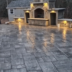 Patio/stonewall/fireplace/walkway