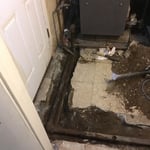 Repair boiler return pipe