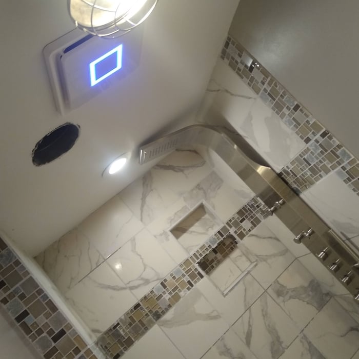 Tile bathroom