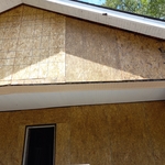 Removed siding and replaced all wood