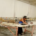 Here we are fabricating the stone for installation