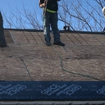 All new sheets of 7/16 osb boards and ice and water shield, along with synthetic felt