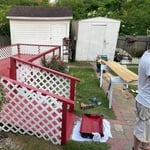 Working on the deck