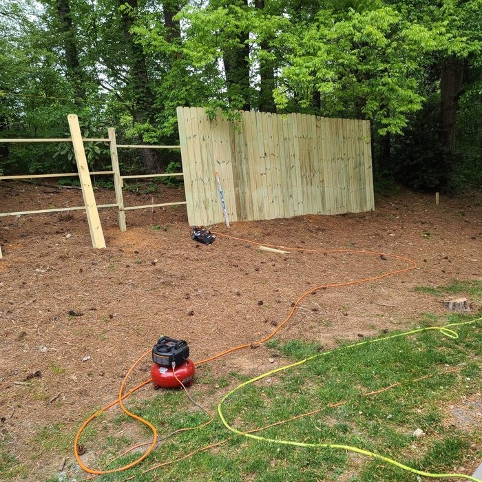 Adding the 8 foot privacy plank