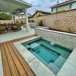 Front and backyard remodeling with new spa, BBQ, patio cover, fire pit