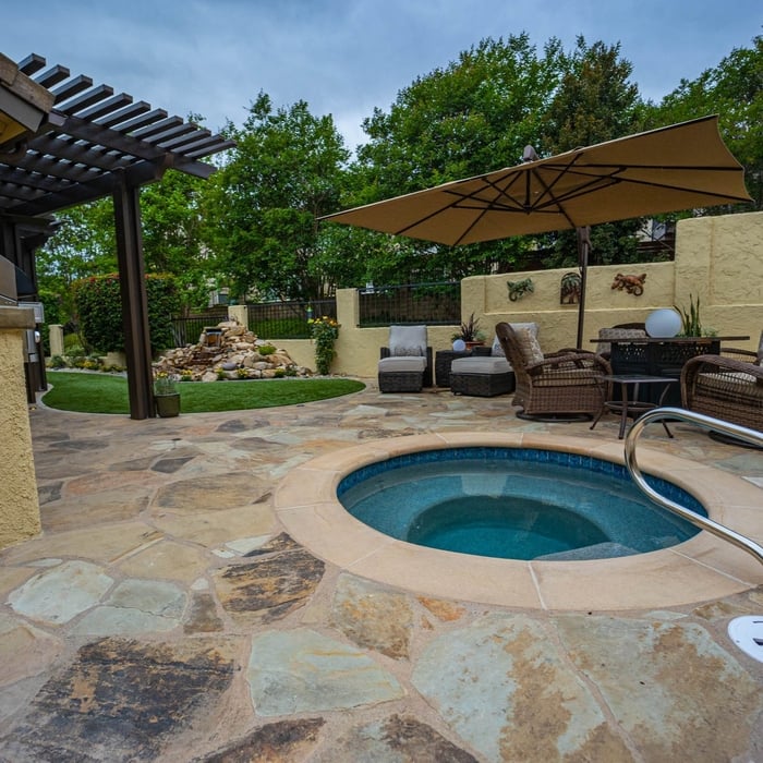 Full backyard project + spa
