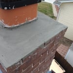 Repair concrete crown and chimney cap
