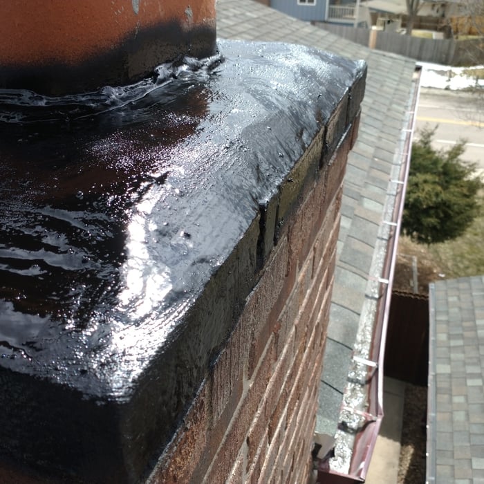 Repair concrete crown and chimney cap