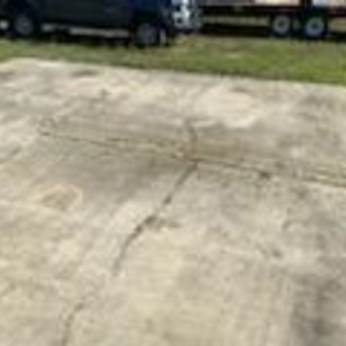 Oil stained concrete