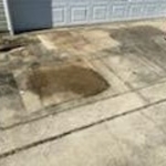 Oil stained concrete