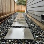 Synthetic Turf with Paver Pathway
