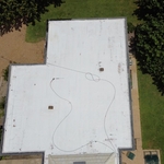 After picture of roof cleared of all debris and mold