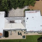 Roof before showing dirt, debris, and mold