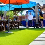 Walkway, Grass, Concrete Patio, Gazebo. Perfect combination for any backyard.