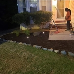 Rock and mulch