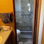 New waterproof flooring and toilet