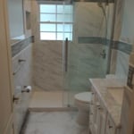 Bathroom Pros NYC complete gut to a beautiful Marble Throne Bathroom
