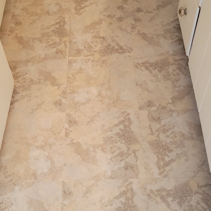 The vinyl tile we installed!