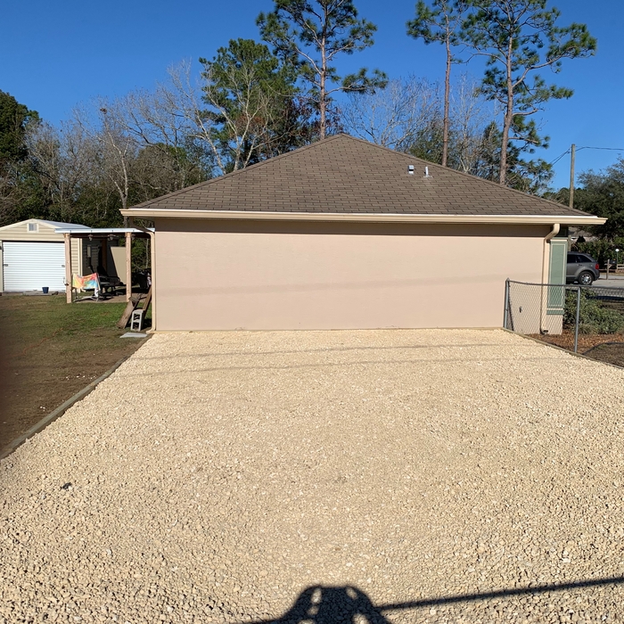 Back yard parking area
