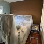 Bedroom ceiling painted and wall color change