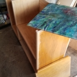 Got the entertainment center cut in half. Now figuring colors out.