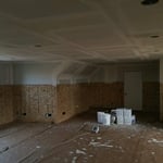 This is the beginning stage. We did everything from the insulation to the flooring on this project.