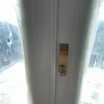 Installed Functional Handle and left door is shown before install of dummy handle