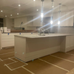 Reface customers kitchen cabinet doors and new marble countertop