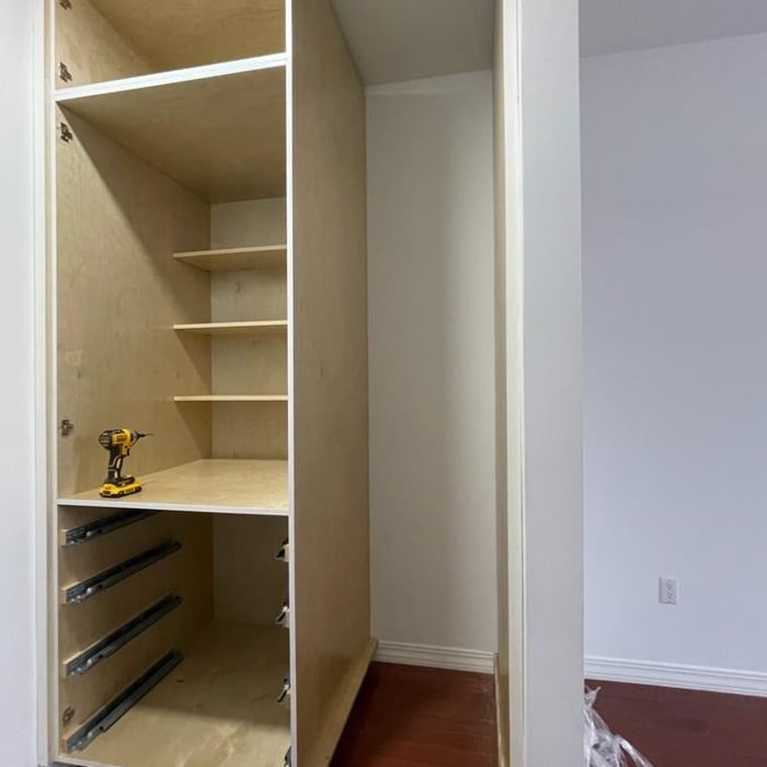 Custom wooden closet