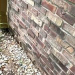 (Before image) Large crack and wall separation in basement
