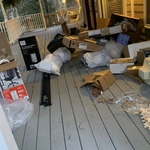 Boxes and household trash