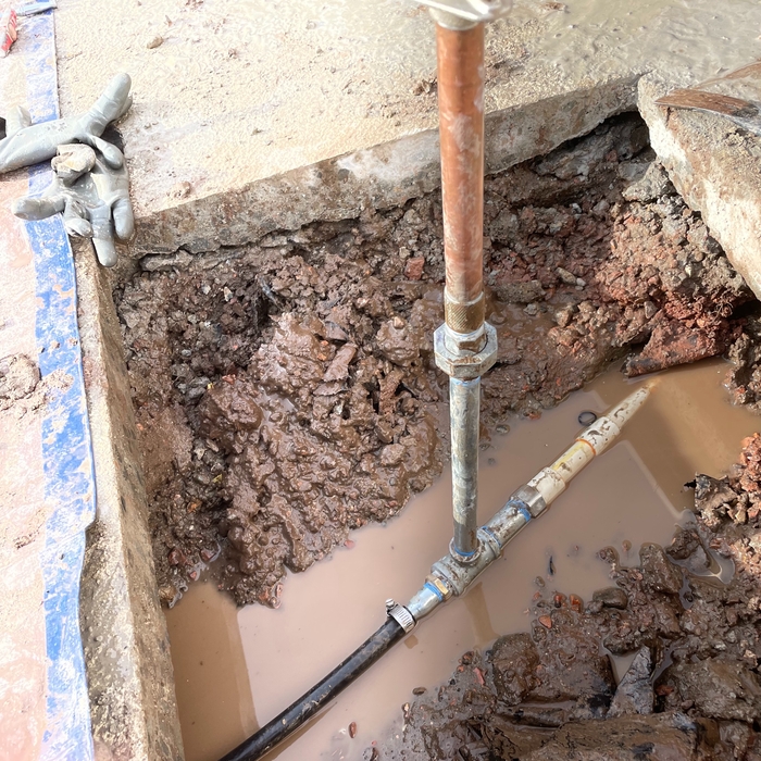 Install new pipe and fittings