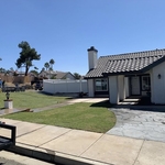 Concrete, new grass gravel