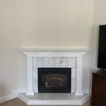 Fireplace rock wall