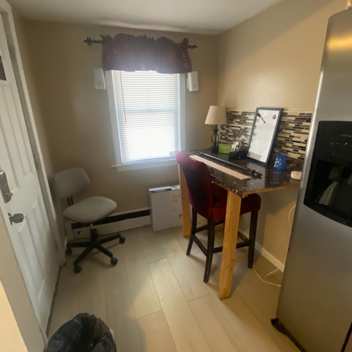 Organized area and cleaned and sanitized
